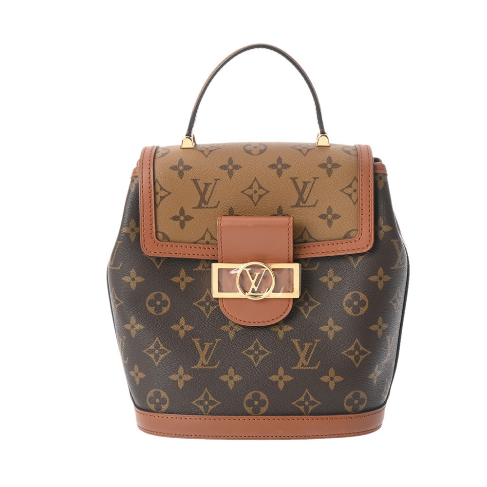 Louis Vuitton Monogram Reverse Dauphine Backpack Brown Canvas Daypack